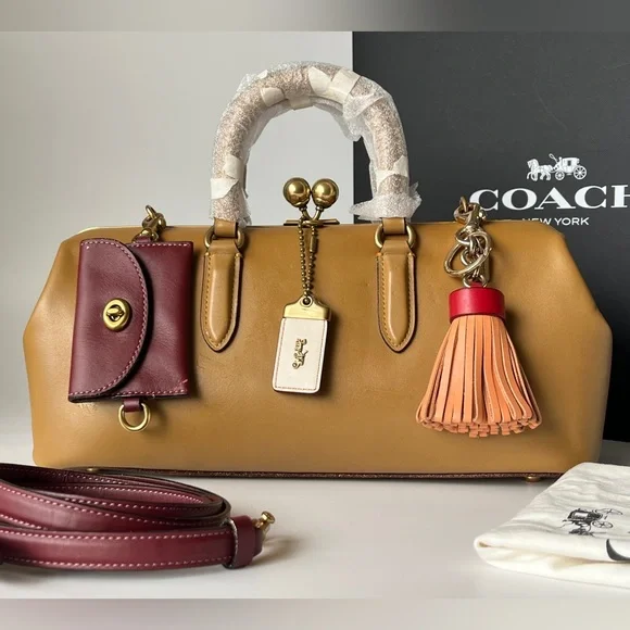 Coach kisslock satchel shop